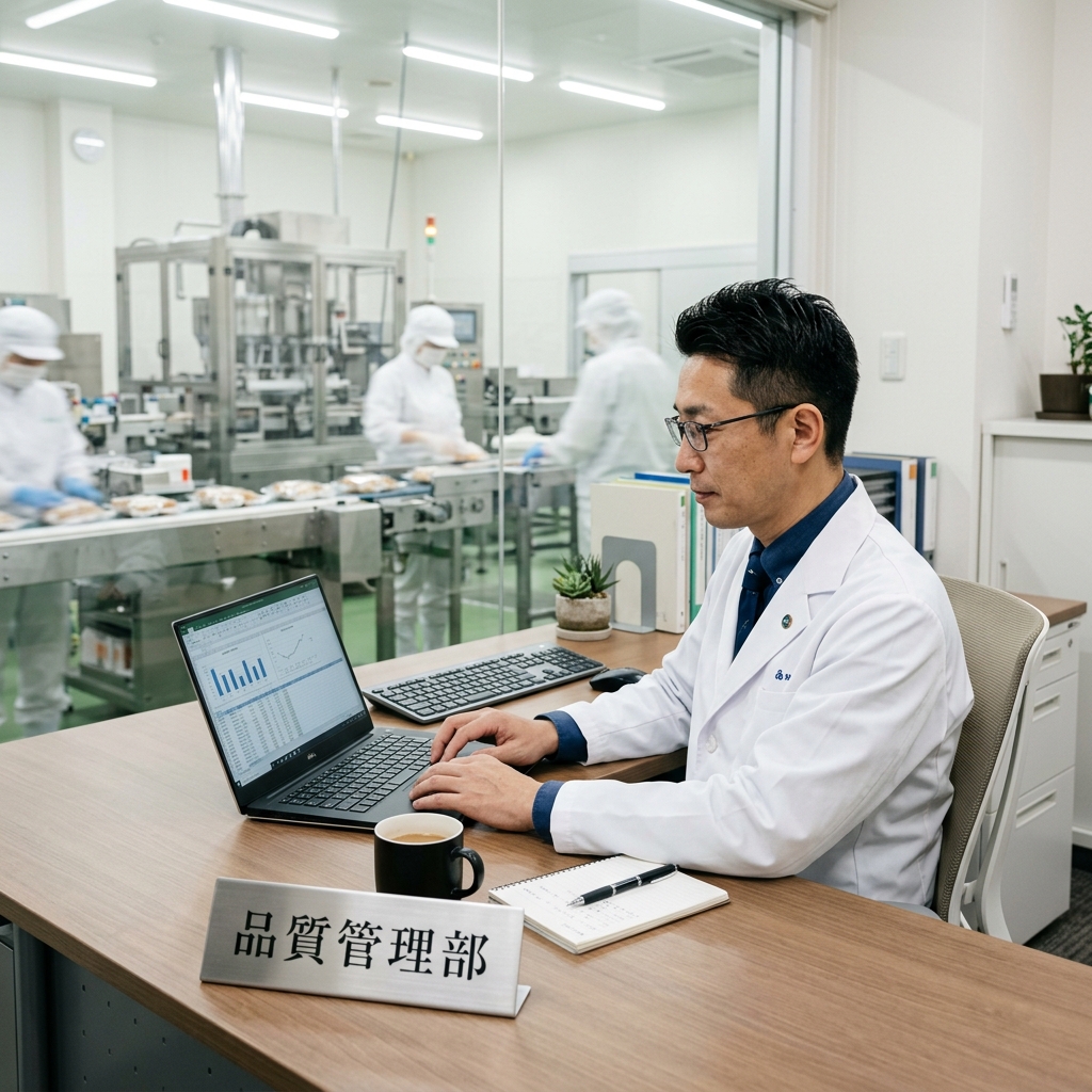 コスト比較を検討する品質管理担当者